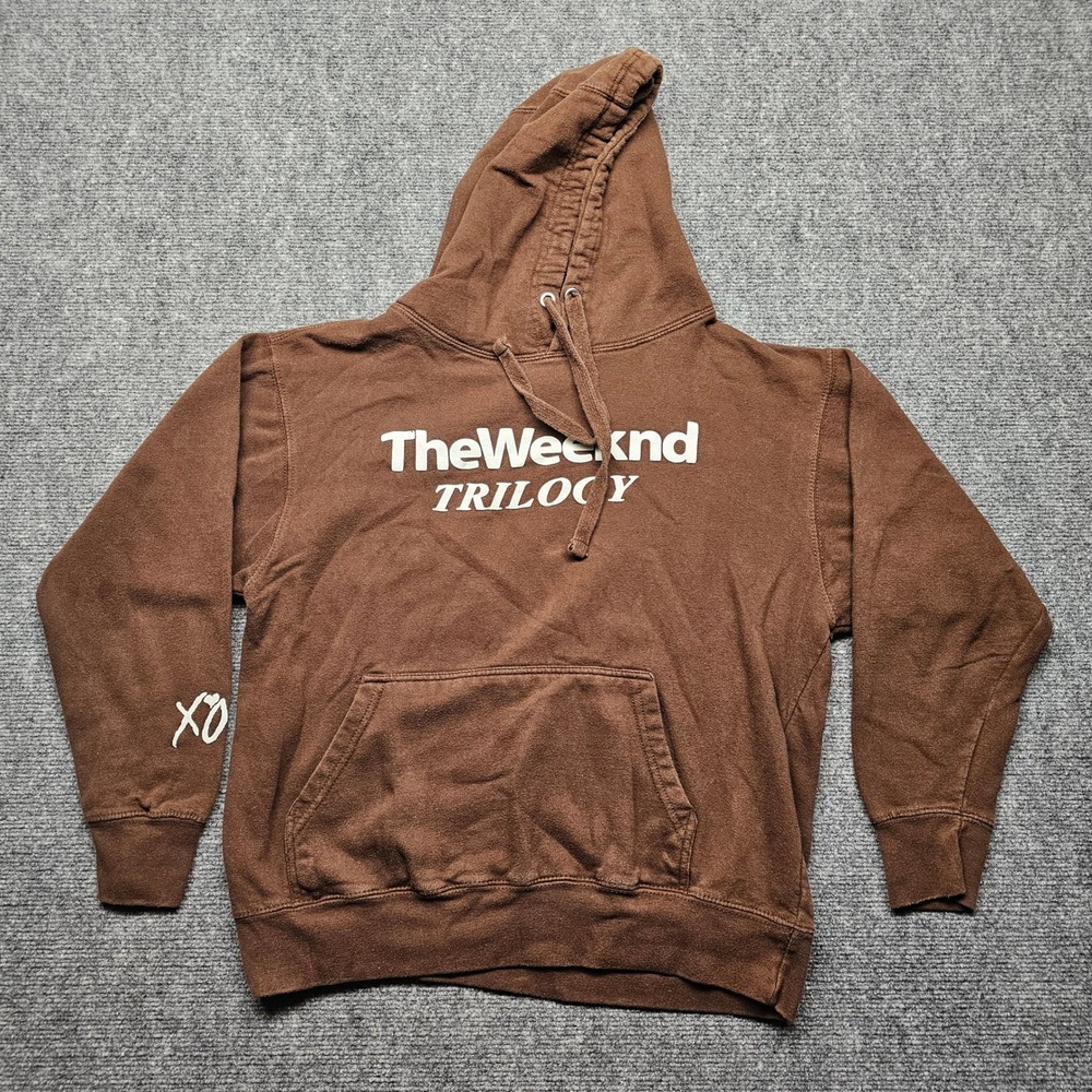 The Weeknd Trilogy XO Hoodie Brown Graphic Sweatshirt Small JA-777 Fan Merch